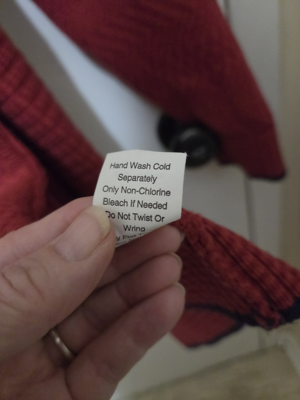 CAbi Red Open-Front Patterned Cardigan Sweater - Picture 10 of 10